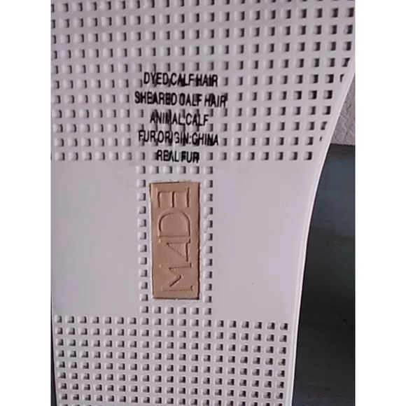 💕EUC💕 Free People x M4D3 Slip-Ons Sneakers White Calf Hair Sz.9.5 - Picture 8 of 11